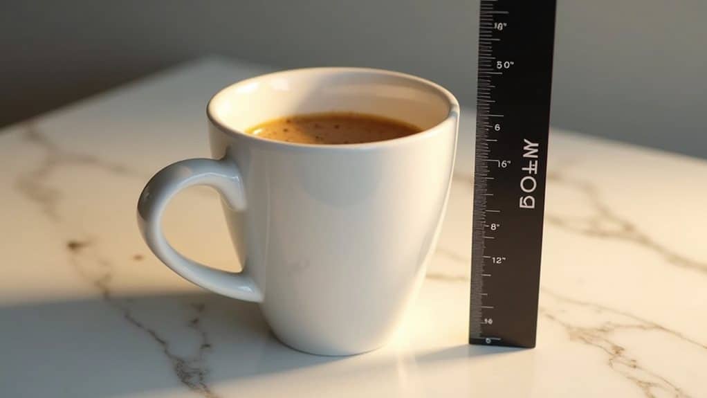 standard coffee cup height